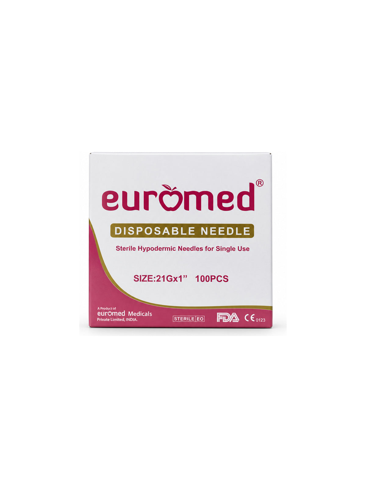 Euromed Disposable Needle 21G x 1"