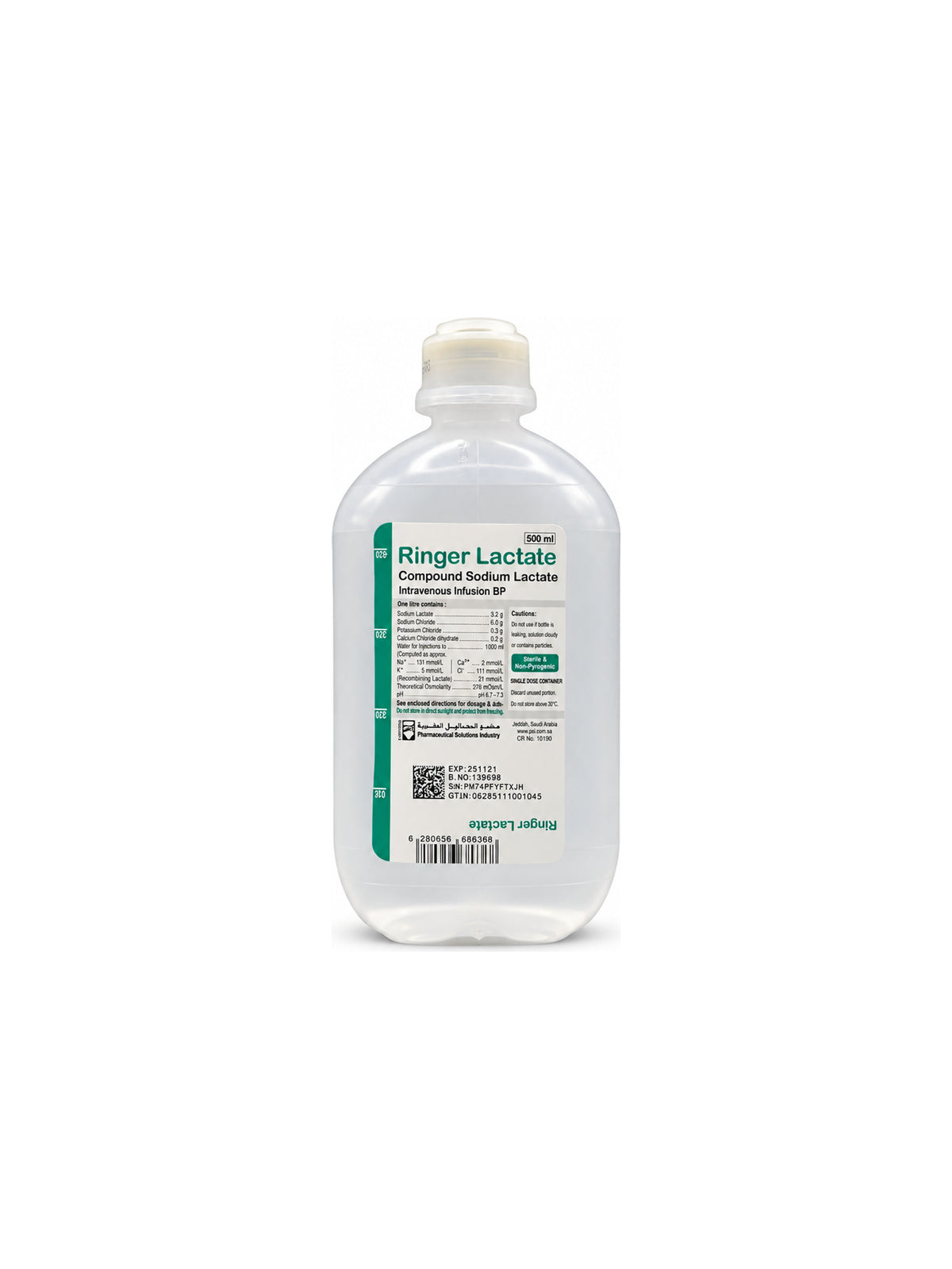 Ringer Lactate Compound Sodium Lactate Intravenous Infusion BP 500ml